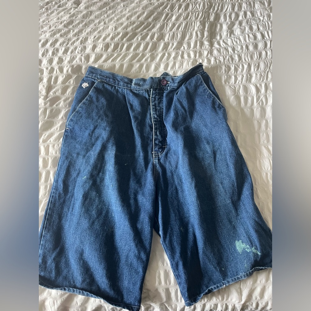 Vintage Normandie Rose high waisted Blue Denim Shorts